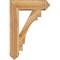 Ekena Millwork Merced Arts and Crafts Rough Sawn Bracket w/ Offset Brace, Western Red Cedar, 8"W x 26"D x 38"H BKT0806X26X38MRC03RWR - alternate 4